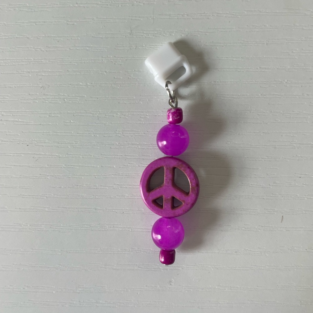 Purple Peace Sign Dust Plug
